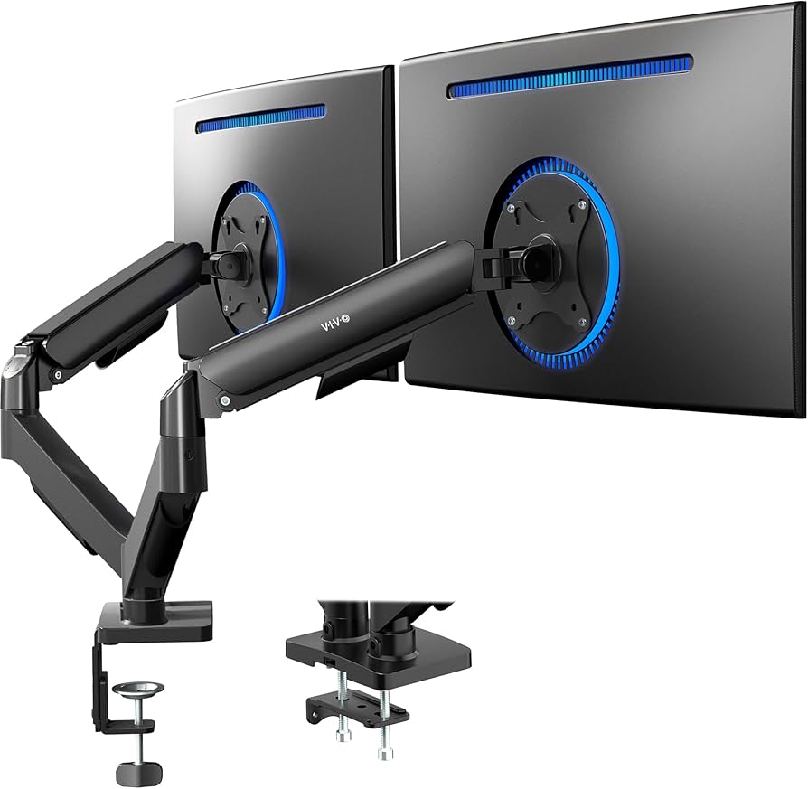 Dual Monitor Stand for Coding Setup